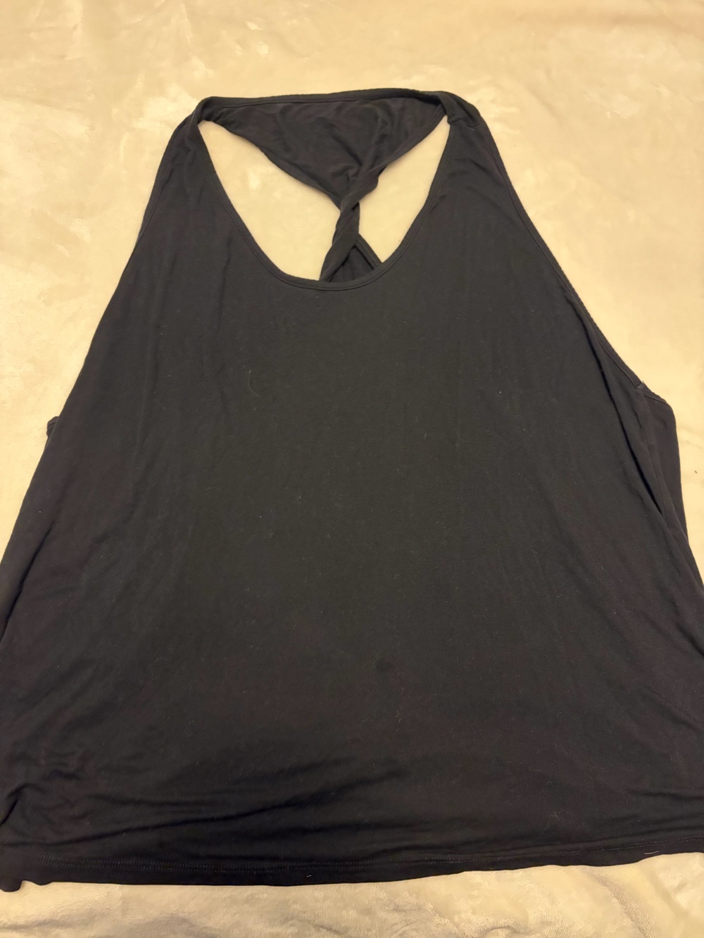ZYIA Black Twist-Back Women's Tank Top